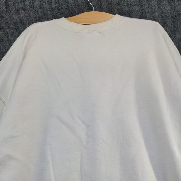 Del Sol Men's St. Maarten Pullover Crew Neck Sweatshirt White XXL Heavyweight - Picture 9 of 16